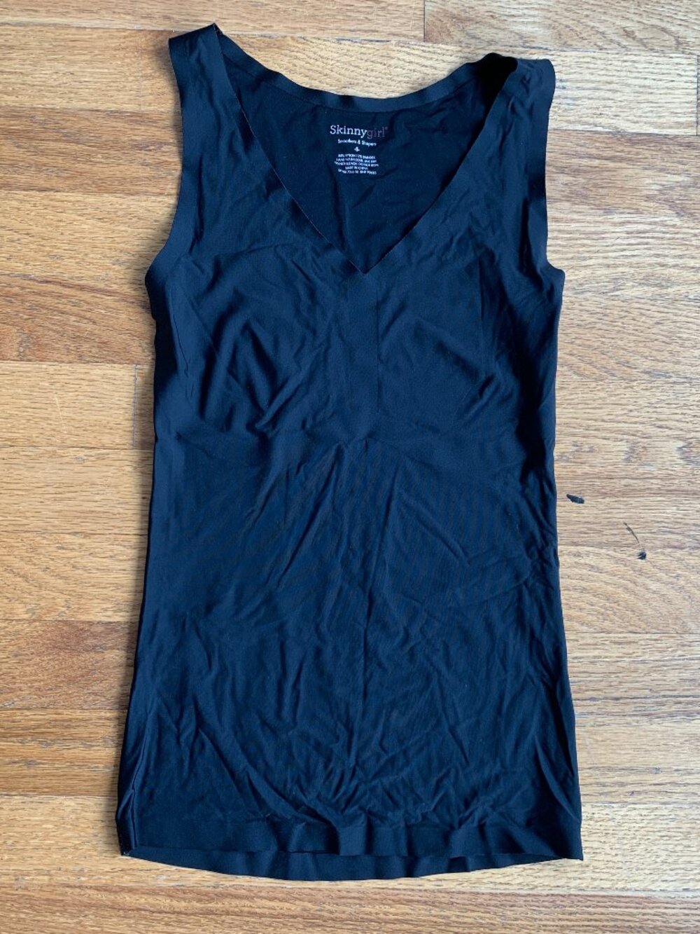 EUC Small Skinny Girl Smoothers & Shapers BodySuit Top, Black